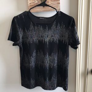 Cool edgy holo glitter tee